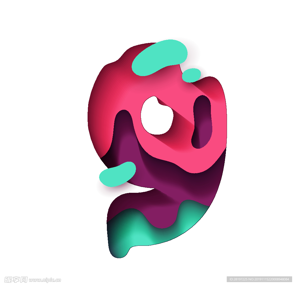 矢量水波字母