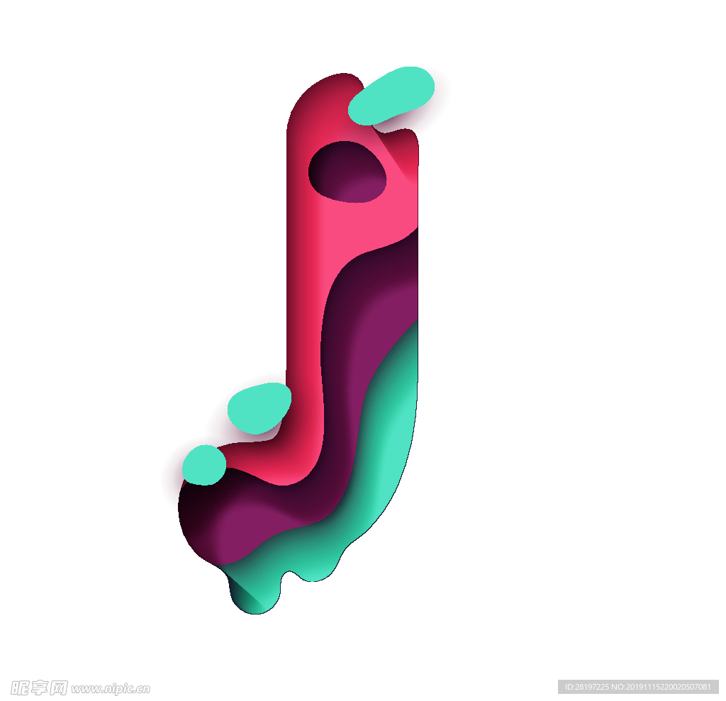 矢量水波字母