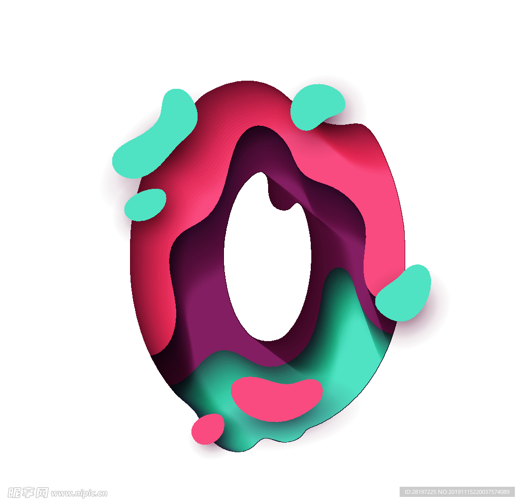 矢量水波字母