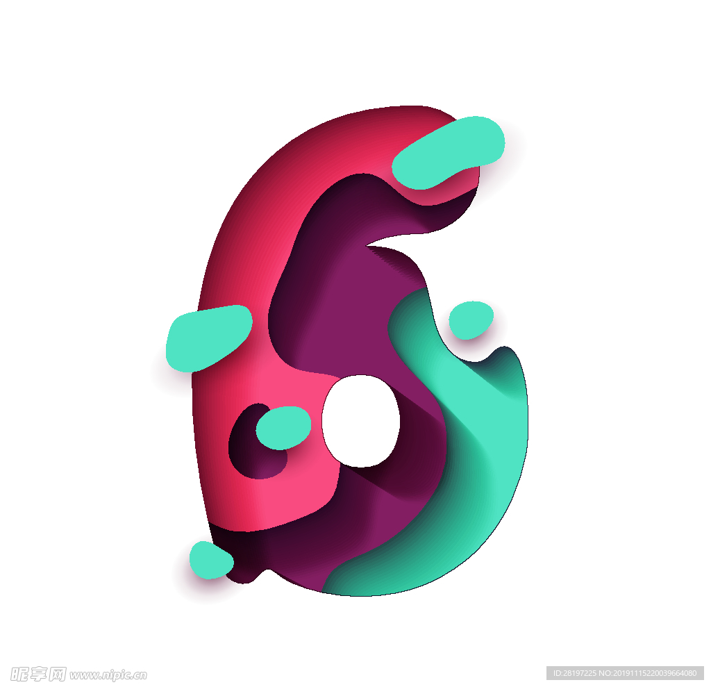 矢量水波字母
