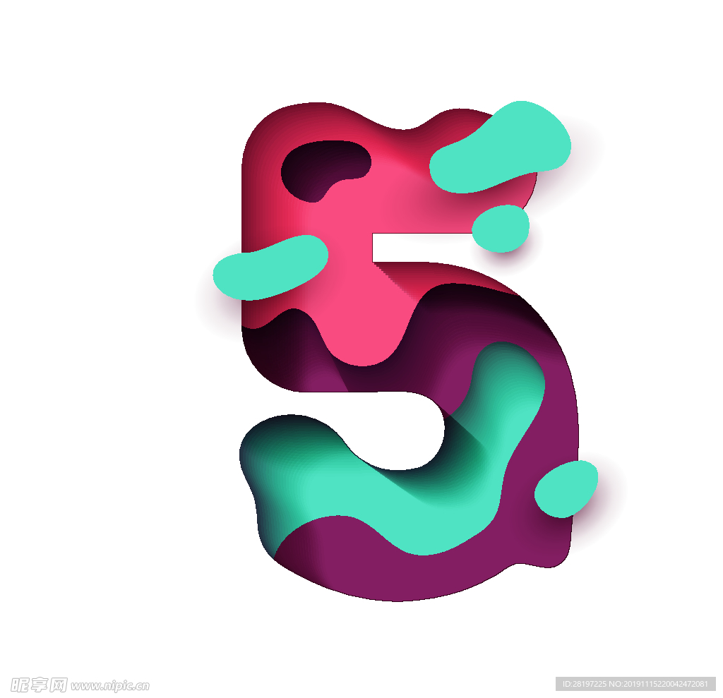 矢量水波字母