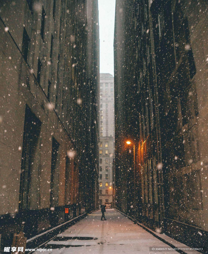 雪中街道