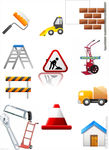 3D系列图标 道路施工