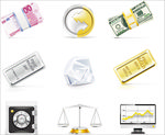 3D系列图标 投资理财金融