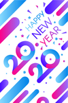 简约2020年数字