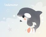 可爱海豚矢量图