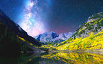 星空下的山谷