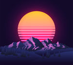 森林月色风景