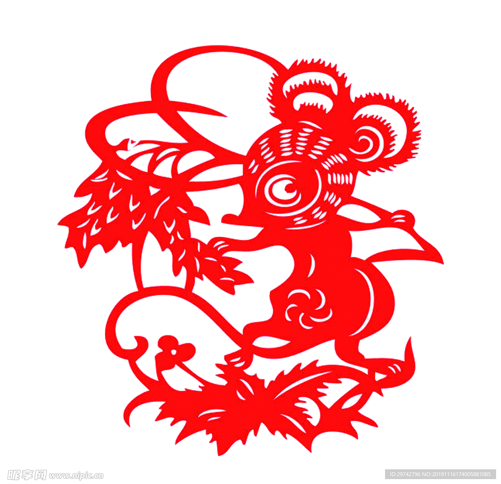 鼠 剪纸