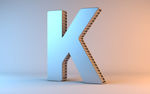 C4D金属质感字母K