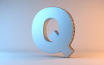 C4D金属质感字母Q
