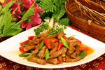 黎蒿炒腊肉