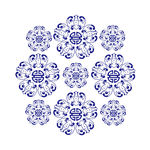 蓝色吉祥底纹