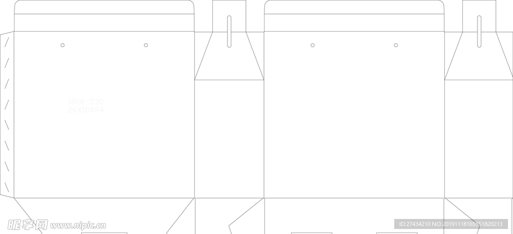 刀模图 礼品盒刀版 刀线图