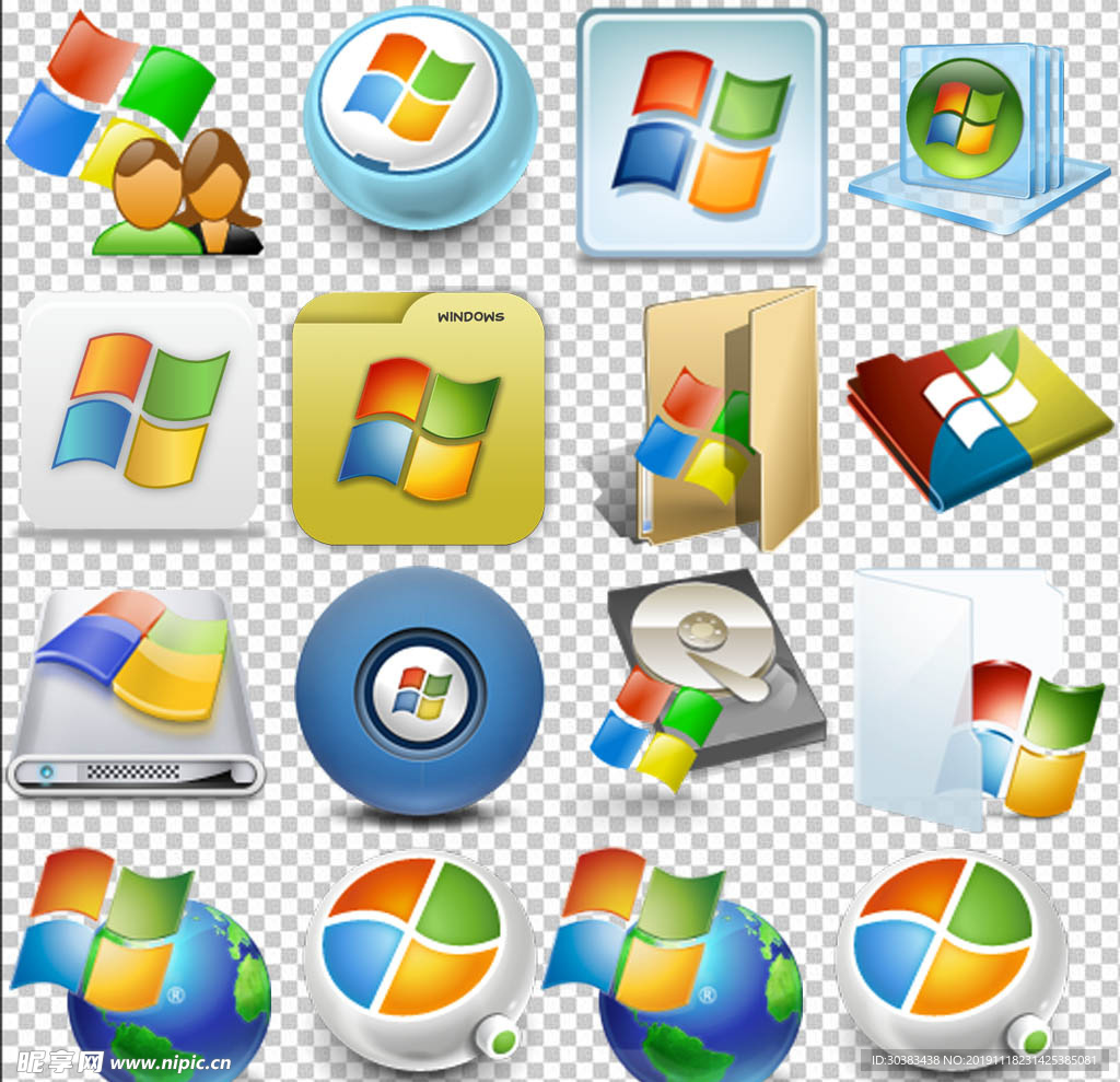 WINDOWS透明背景免扣素材