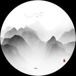 水墨画意境山水画