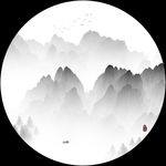 水墨画意境水墨山水画