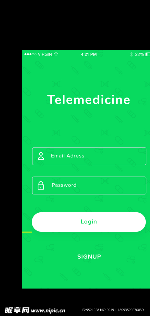 咨询医生App模板登录页