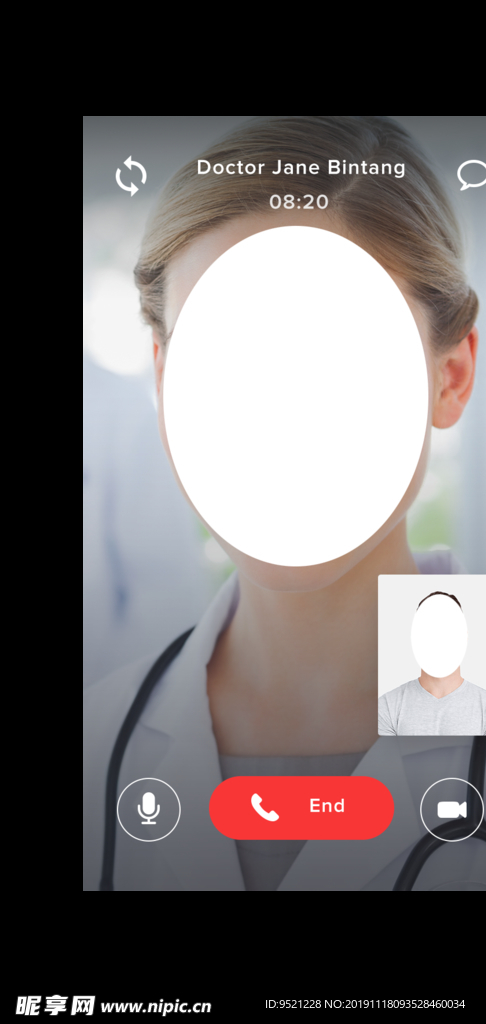 咨询医生App模板视频聊天页