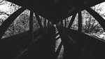 木桥走廊风景建筑背景