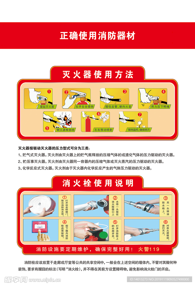 正确使用消防器材
