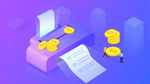 2.5d金融科技商务办公打印机