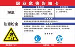 粉尘职业危害告知牌