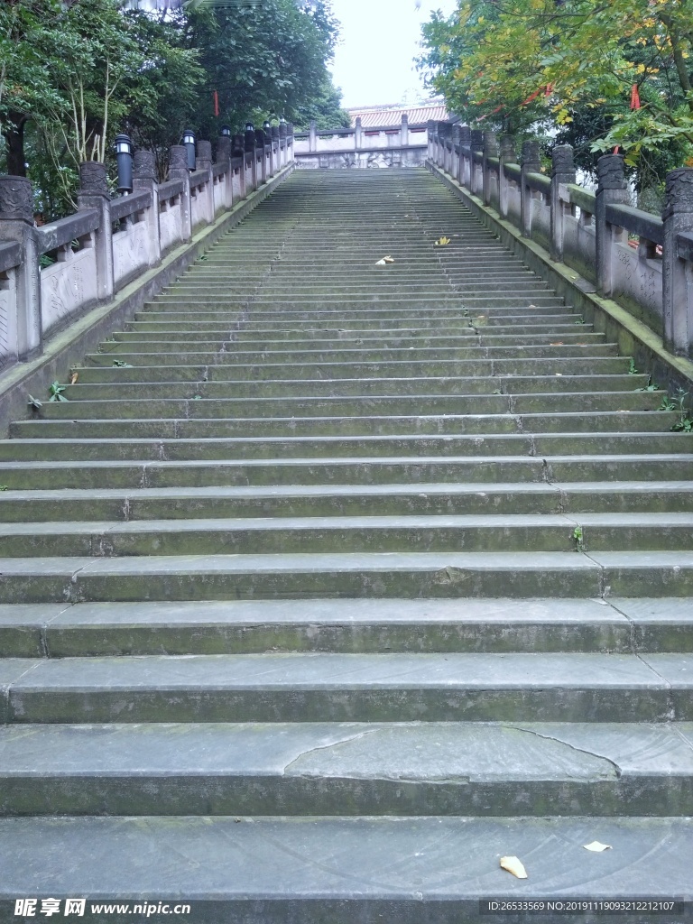 路 山路 寺庙 石阶 上坡