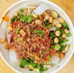 凉拌凉皮 小吃 豆芽 四川 辣