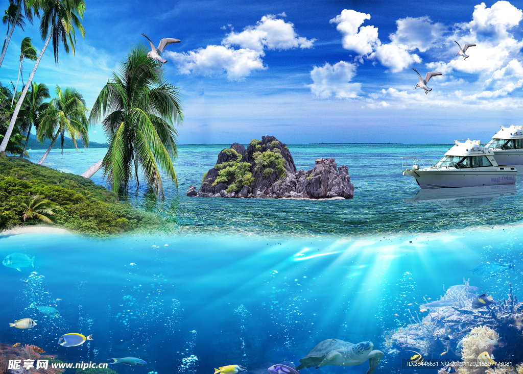 海景背景墙