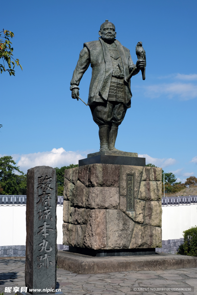 静冈骏府城德川家康铜像