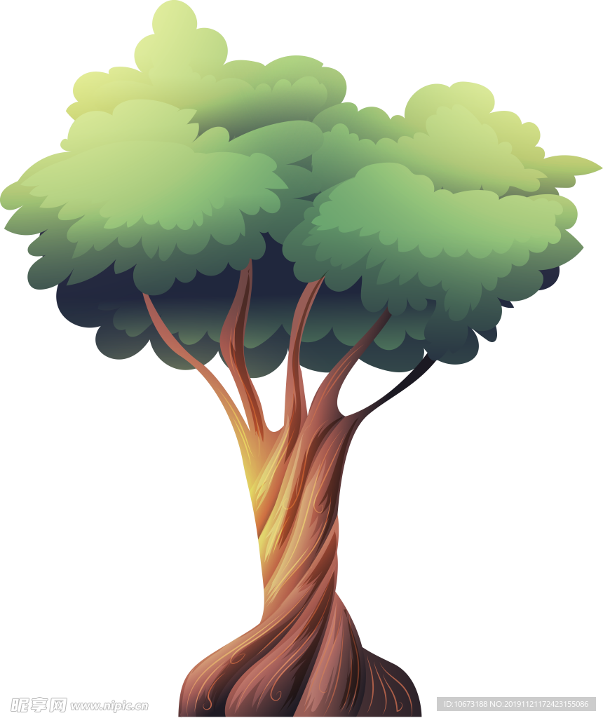 卡通树