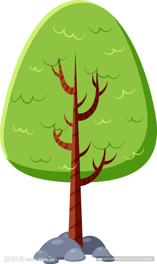 卡通树