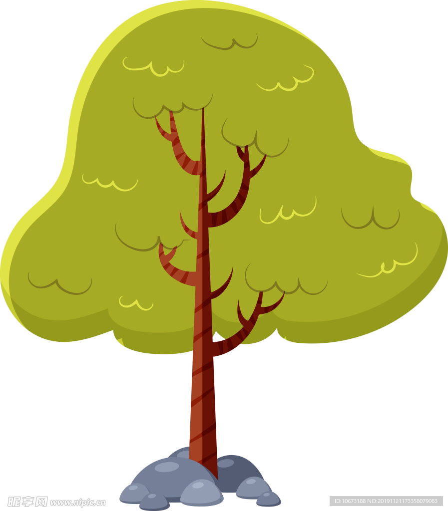 卡通树