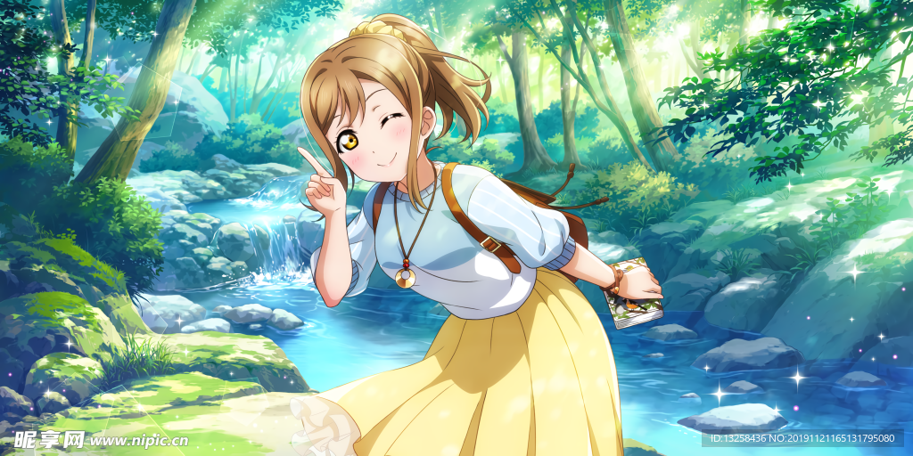 彩色动漫人物插画背景