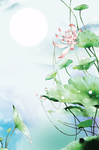 创意中国风荷花背景