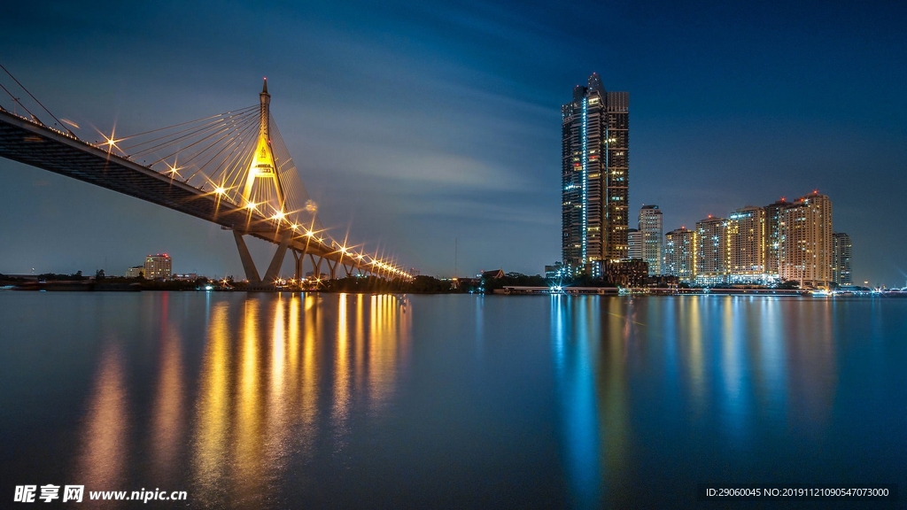 大气夜景跨海大桥