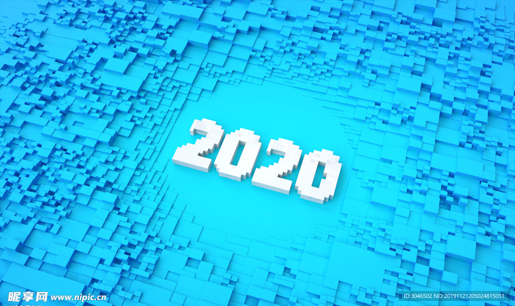 2020鼠年C4D立体背景模型