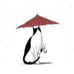 猫咪卡通 插画