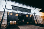 日本京都二条城正门夜景