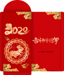 鼠年红包展开图分层PSD