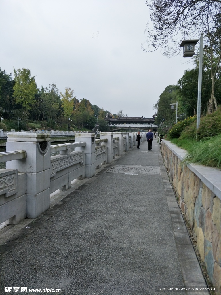 浣花溪 河流 走廊 绿色 休闲