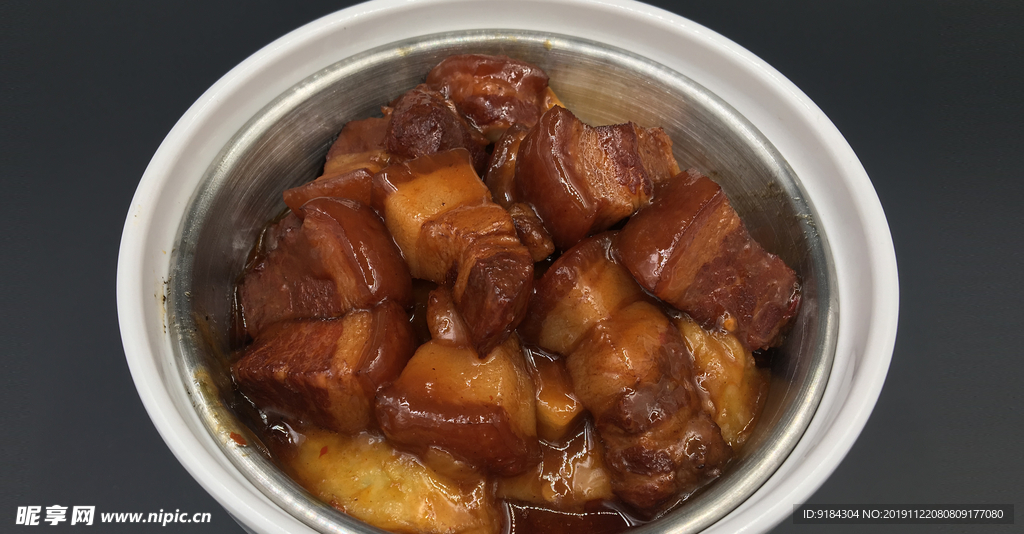 红烧肉传统中华美食餐饮小碗菜图