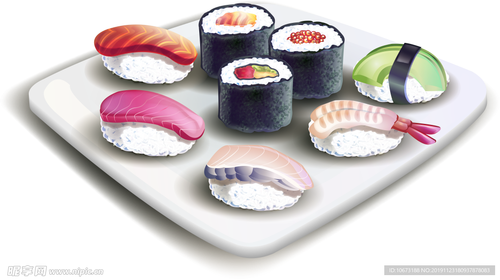 卡通寿司图片