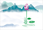 手绘插画山