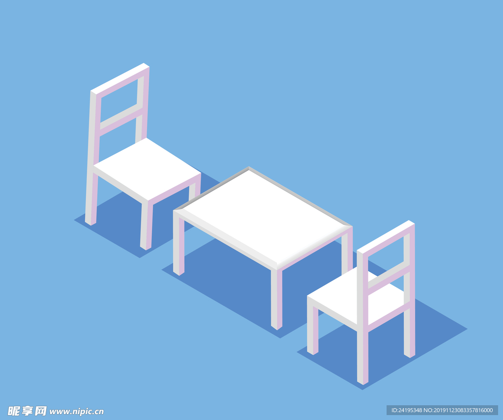 桌椅插画图