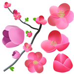 桃花春天PSD