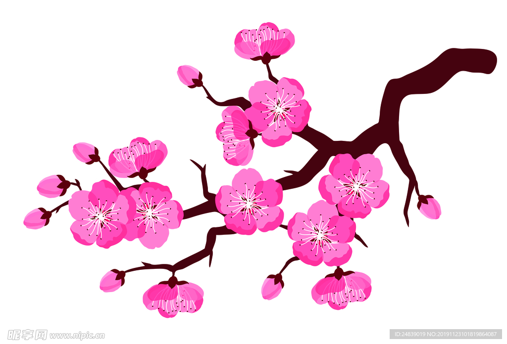 桃花春天PSD