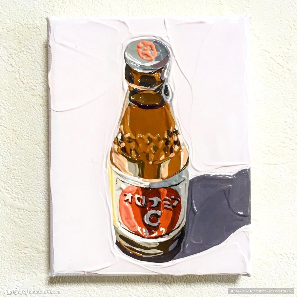 日常物品油画可乐汽水