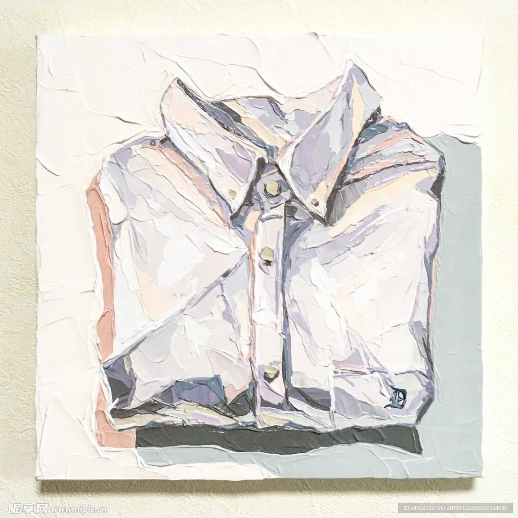 日常物品油画衣服